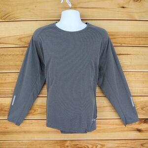 MTA Sport Long Sleeve Activewear T-Shirt Mens Size‎ 2XL Gray Striped Crew Neck